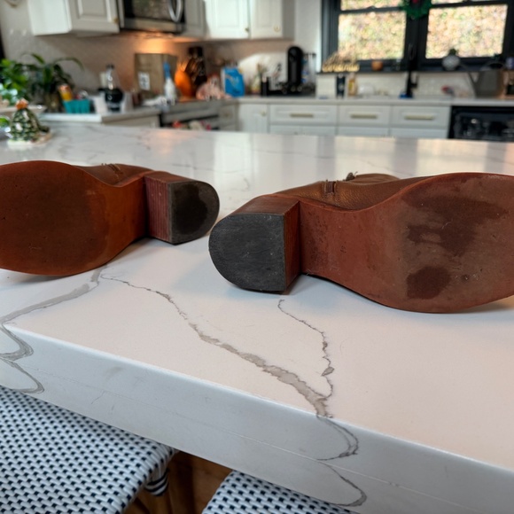 Turbulent Tan Leather Square Toe Mid-Calf Boots - Picture 6 of 13